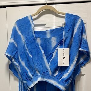 Blue Tie-Dye Beachy Pant Set